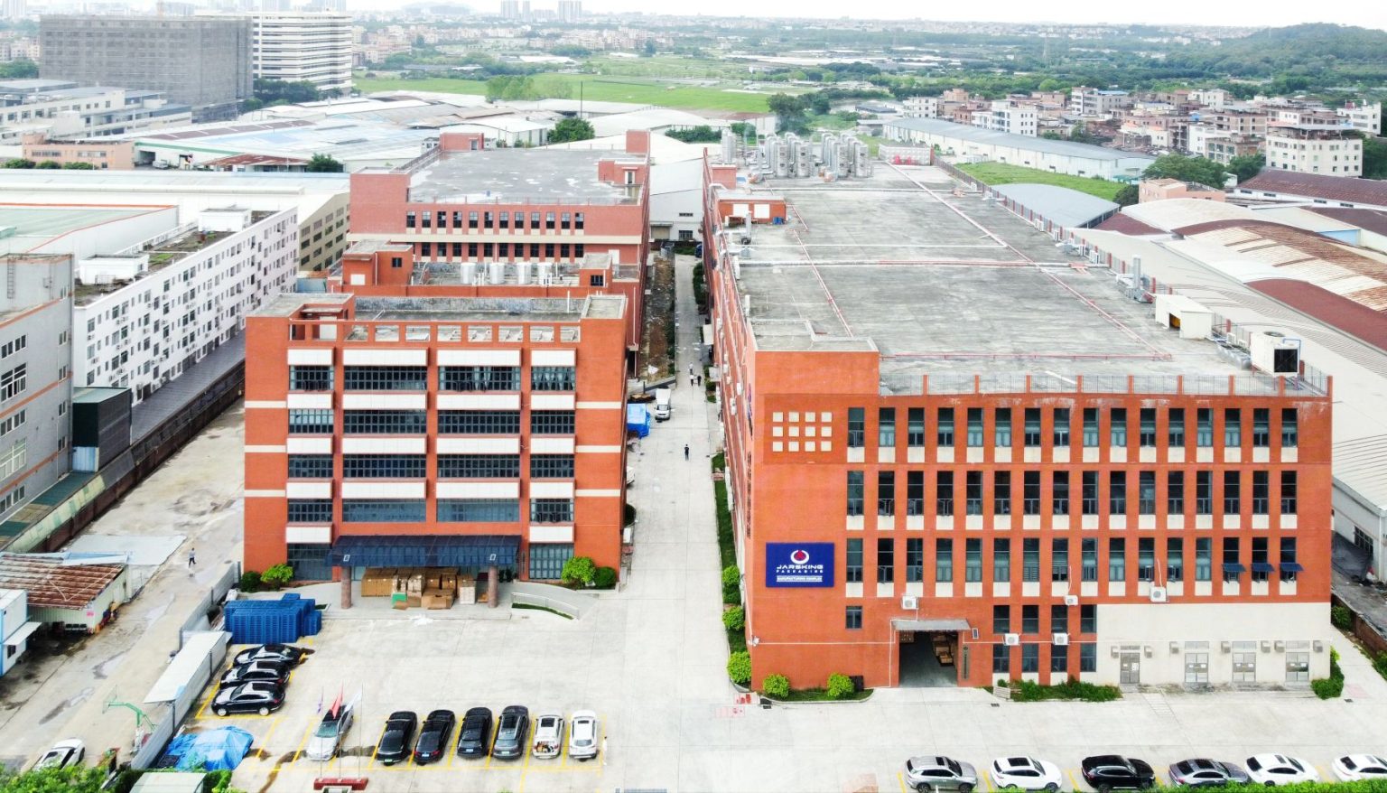 Aerial view of the Jarsking manufacturing complex in Guangzhou.