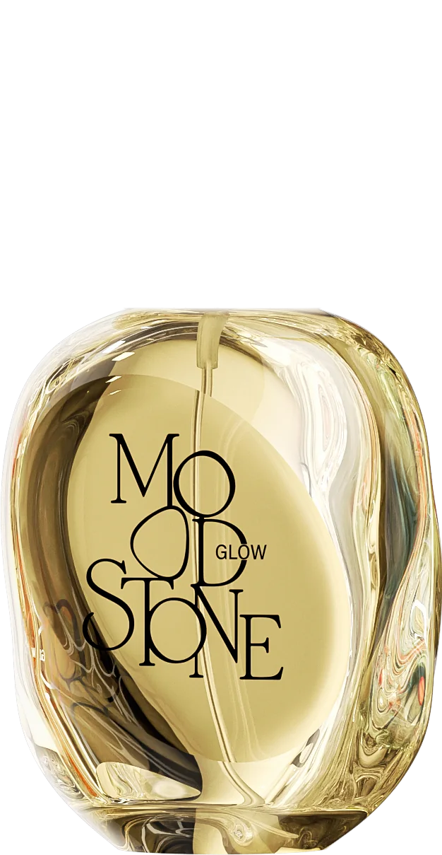 MOOD//STONE 50 ml glass bottle in GLOW Amber Yellow