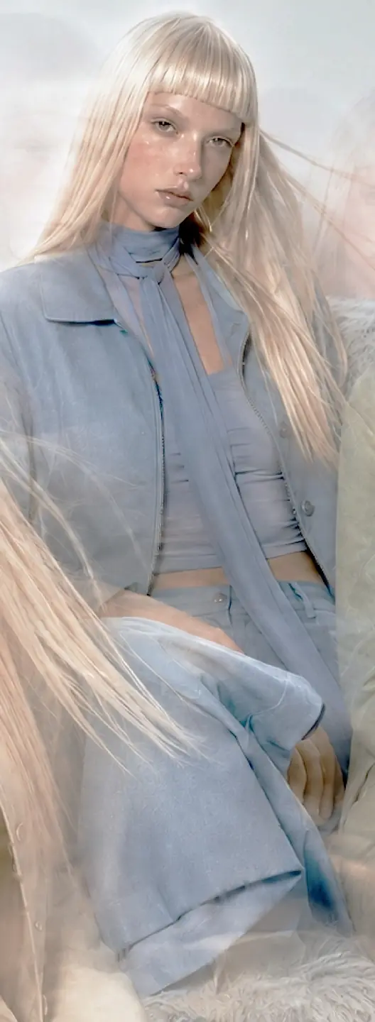 Same model, four moods: the model in pale blue, the HUSH mood